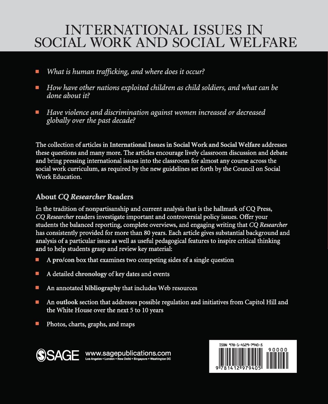 Rückseitencover International Issues in Social Work and Social Welfare