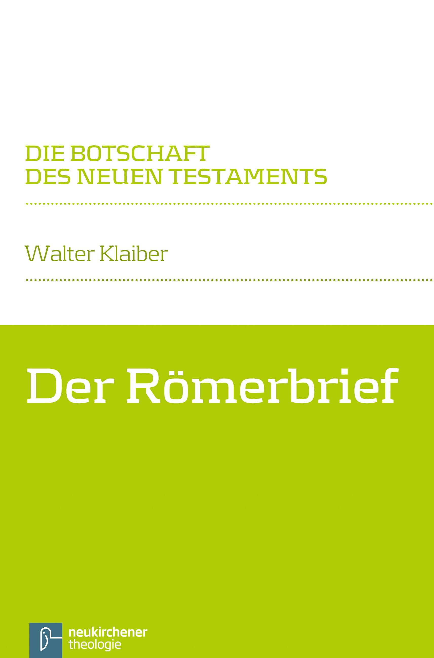 Vorderes Coverbild Der Römerbrief
