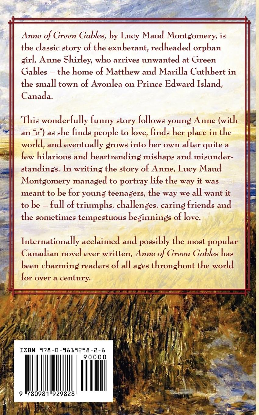 Rückseitencover Anne of Green Gables