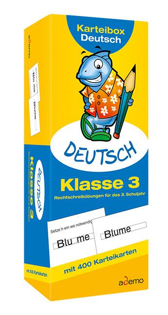 Vorderes Coverbild Karteibox Deutsch Klasse 3