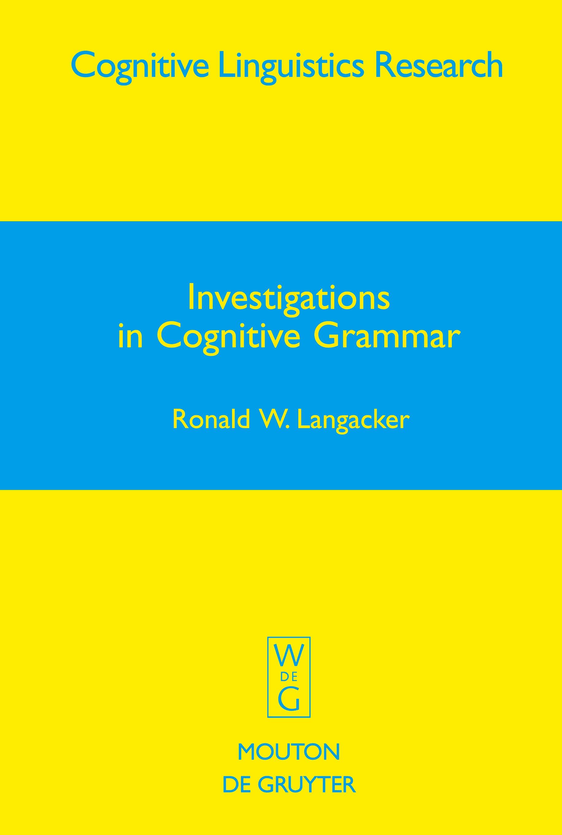 Vorderes Coverbild Investigations in Cognitive Grammar
