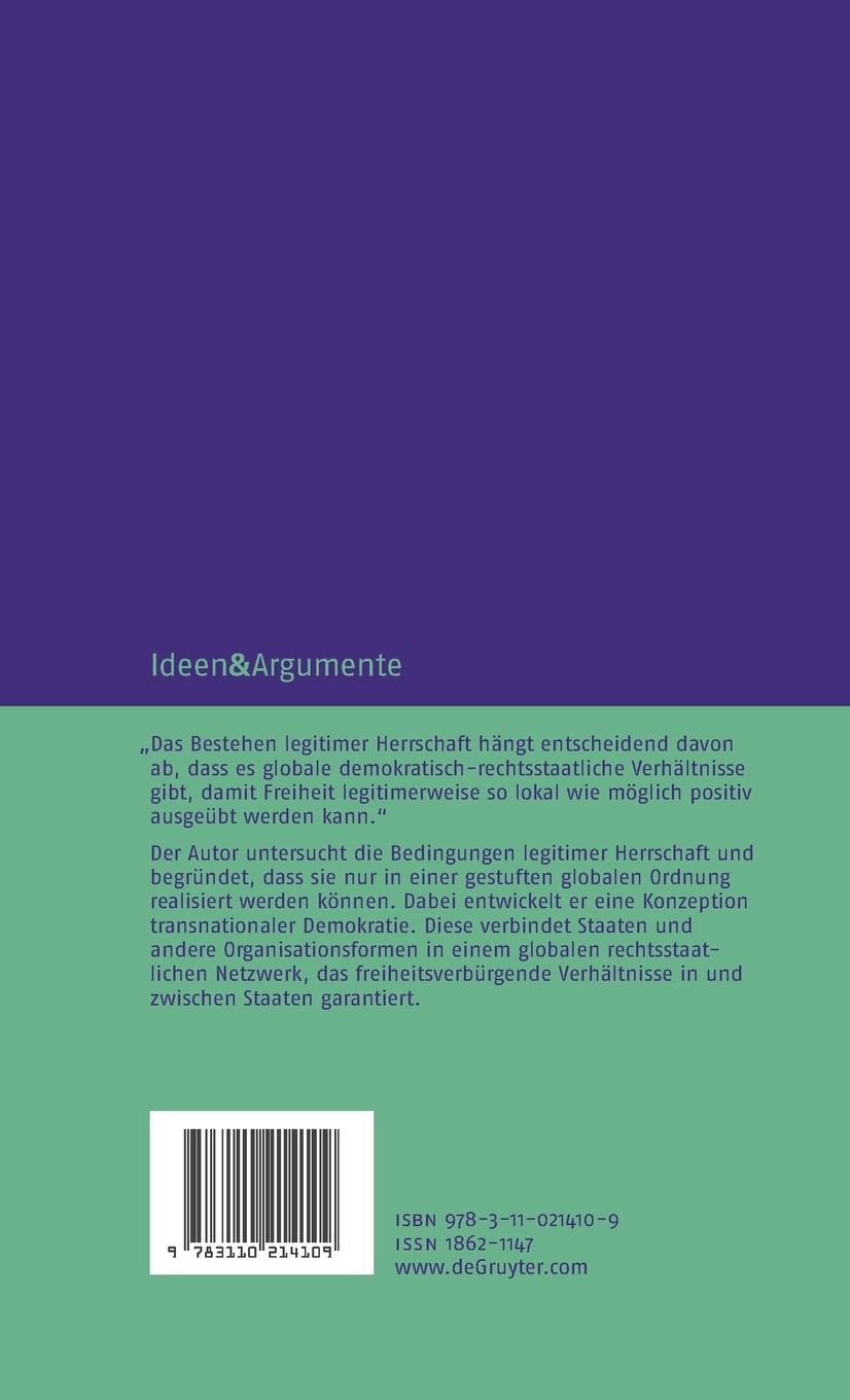 Rückseitencover Demokratie unter Bedingungen der Weltgesellschaft?