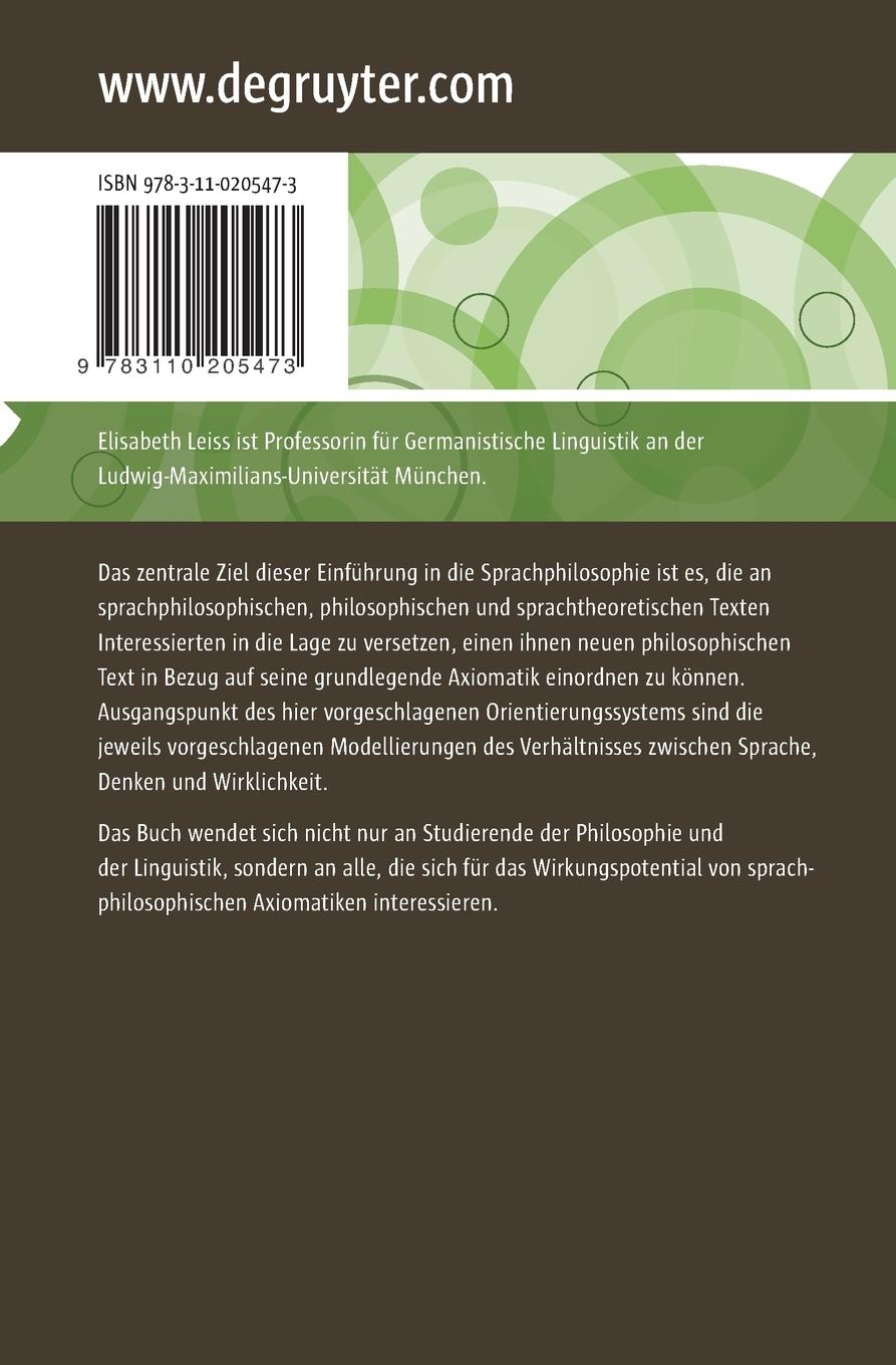 Rückseitencover Sprachphilosophie