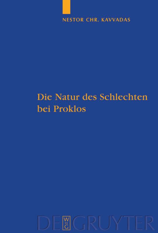 Vorderes Coverbild Die Natur des Schlechten bei Proklos