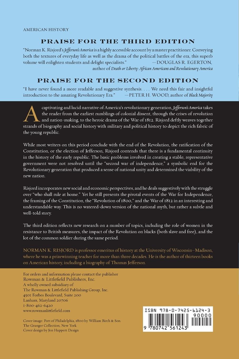 Rückseitencover Jefferson's America, 1760-1815
