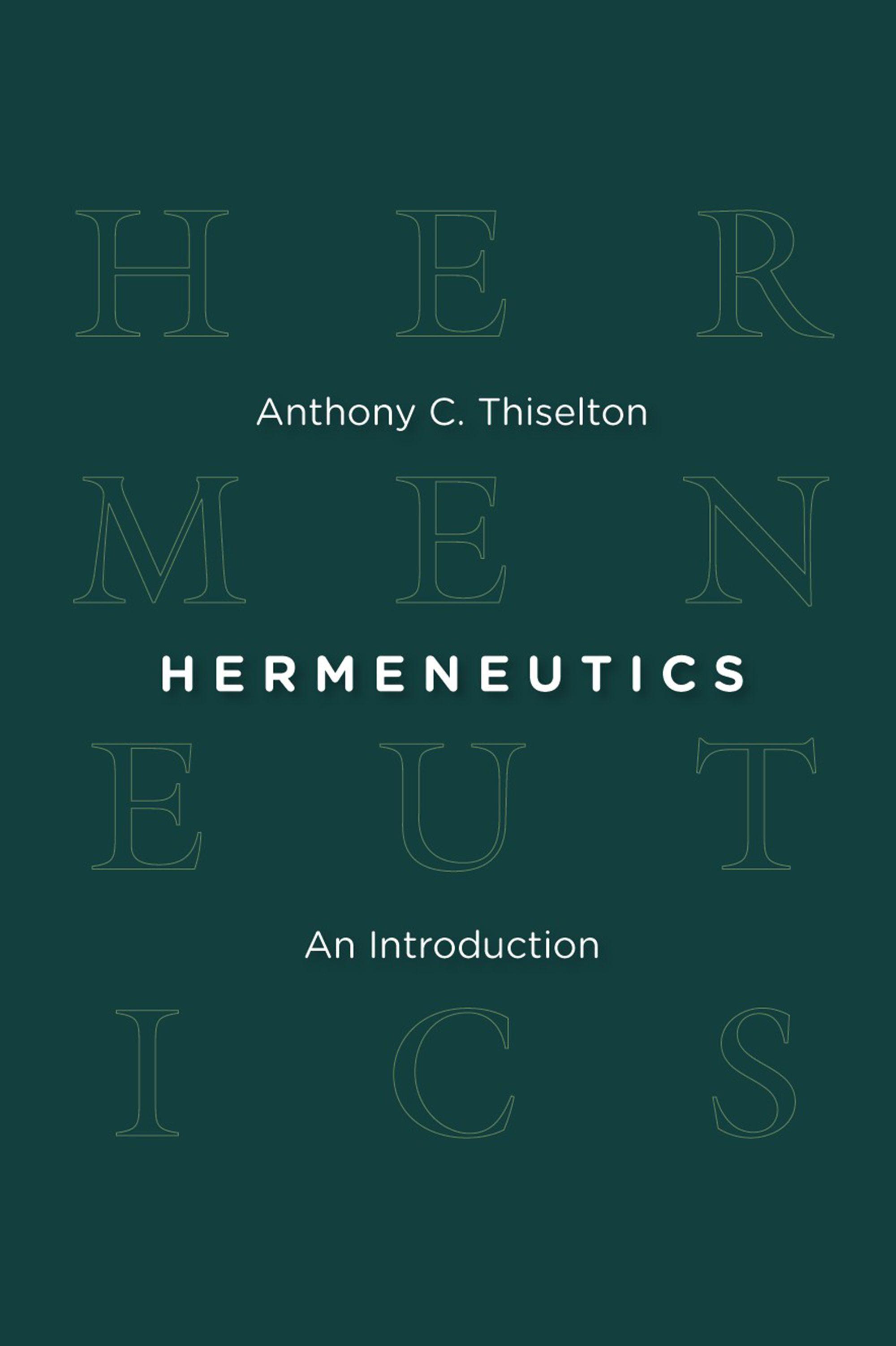 Vorderes Coverbild Hermeneutics