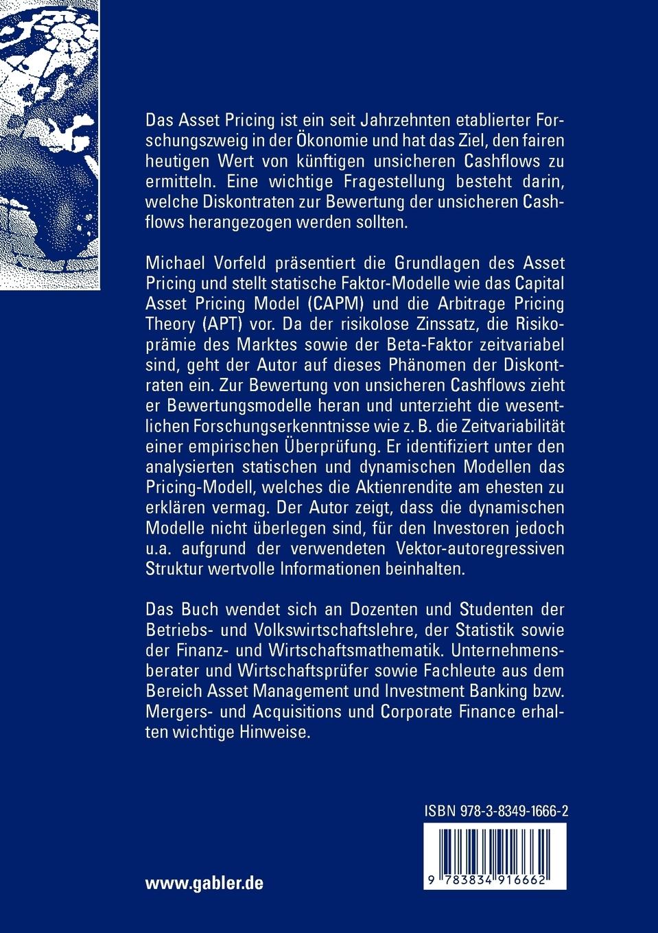 Rückseitencover Asset Pricing