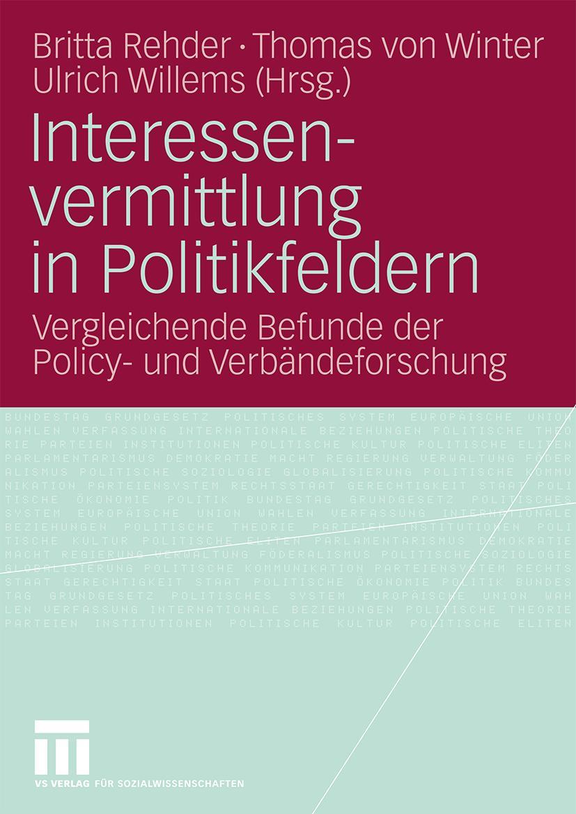 Vorderes Coverbild Interessenvermittlung in Politikfeldern