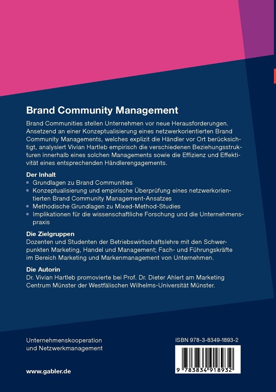 Rückseitencover Brand Community Management