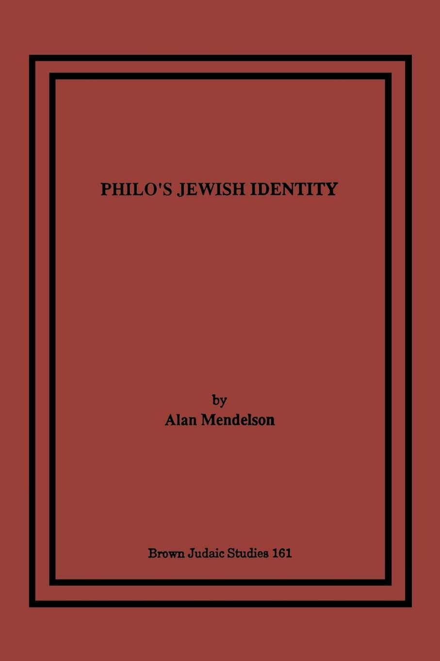 Vorderes Coverbild Philo's Jewish Identity