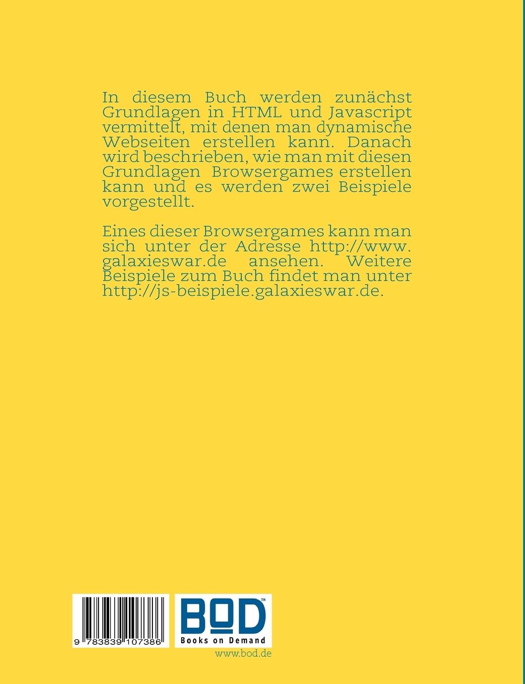 Rückseitencover Einstieg in HTML und Javascript