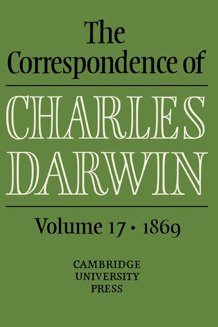 Vorderes Coverbild The Correspondence of Charles Darwin, Volume 17