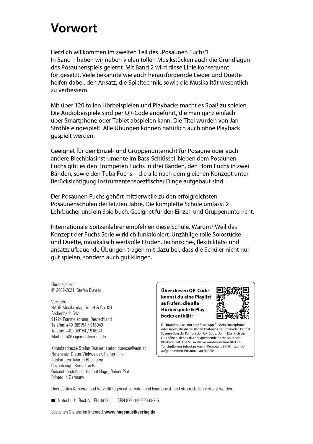 Beispielinhalt (Bild) Posaunen Fuchs Band 2