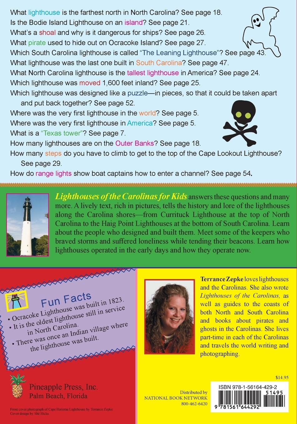 Rückseitencover Lighthouses of the Carolinas for Kids