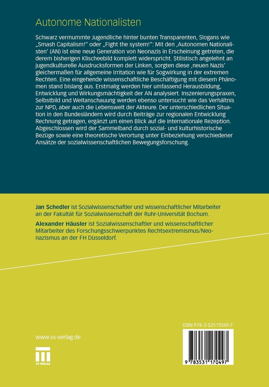 Rückseitencover Autonome Nationalisten