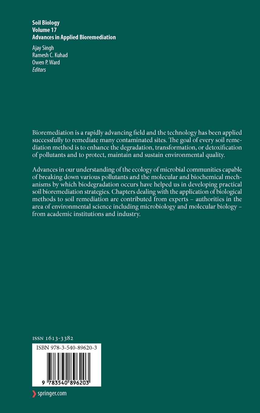 Rückseitencover Advances in Applied Bioremediation