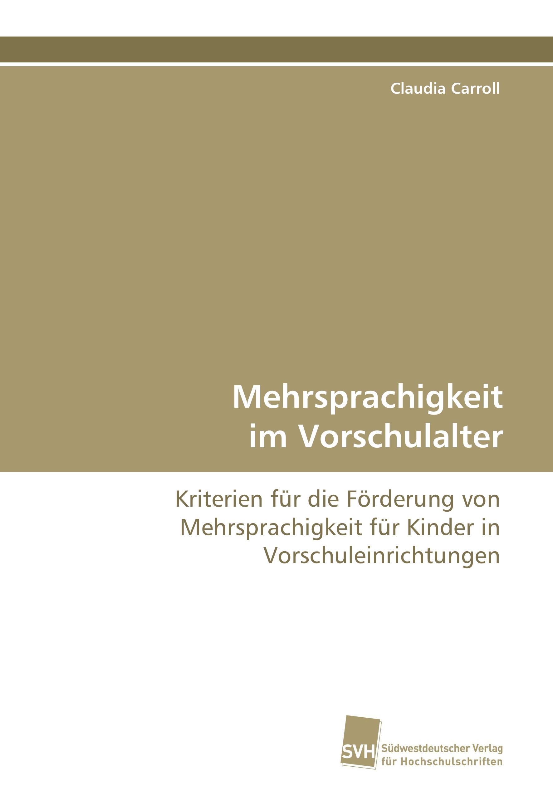 Vorderes Coverbild Mehrsprachigkeit im Vorschulalter