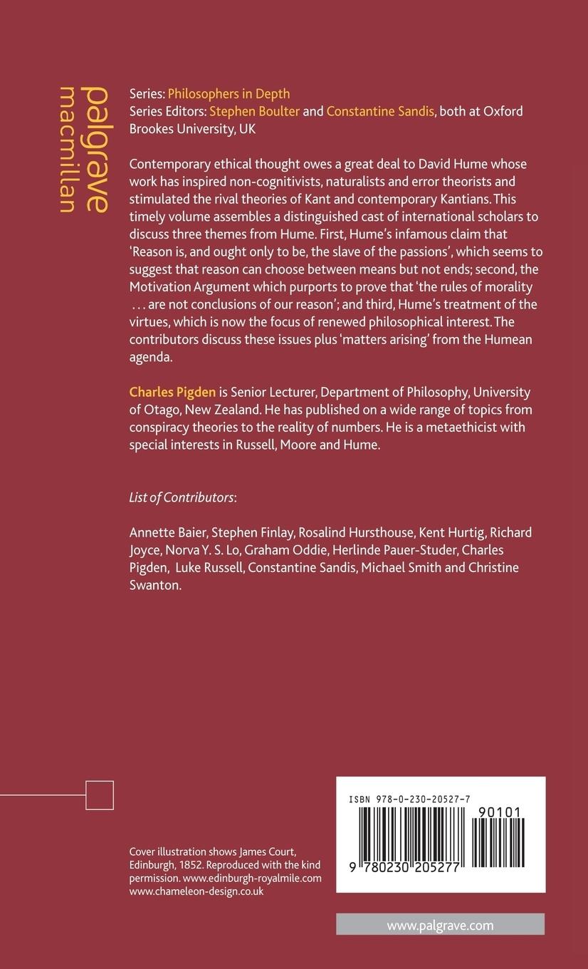 Rückseitencover Hume on Motivation and Virtue
