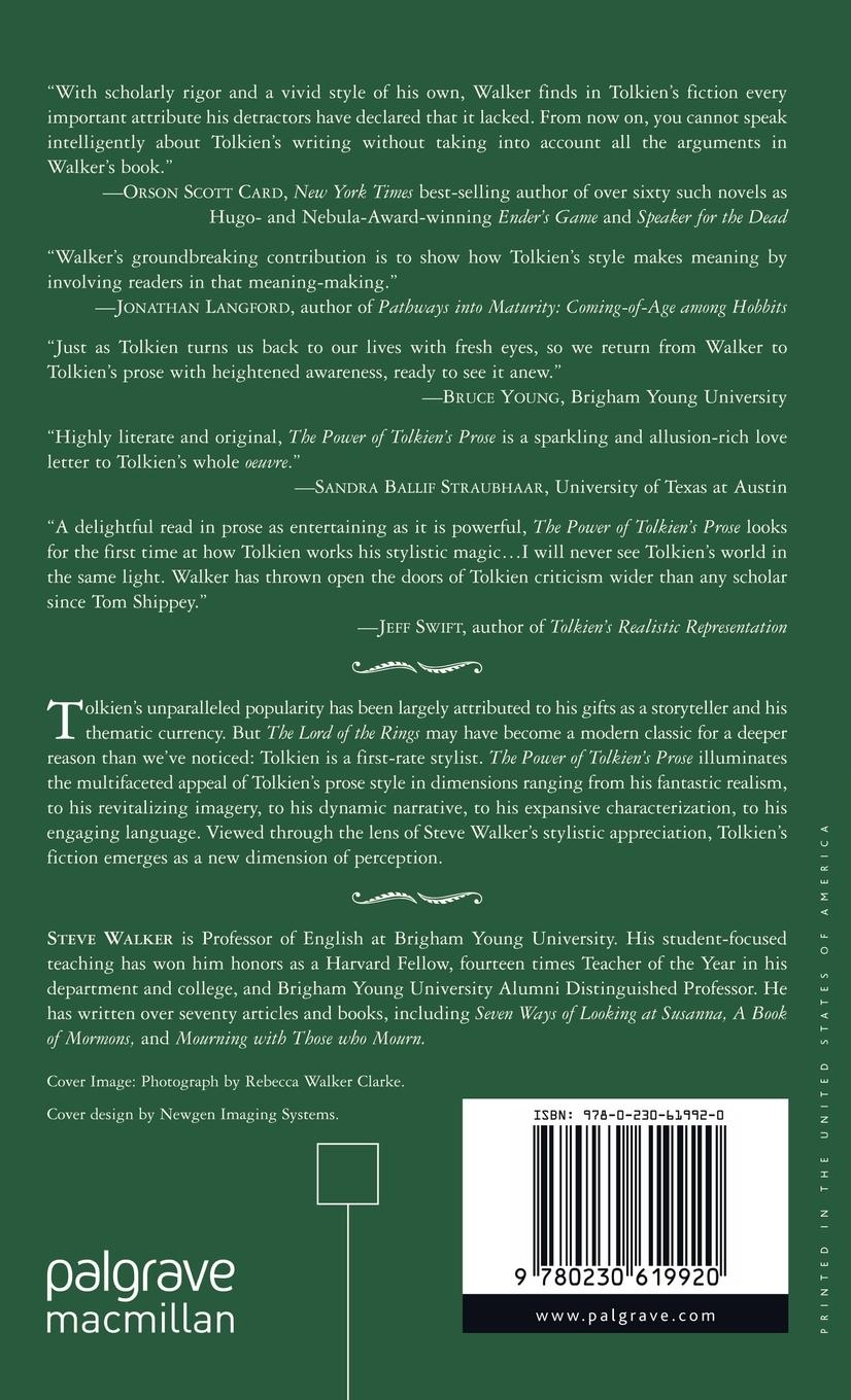 Rückseitencover The Power of Tolkien's Prose