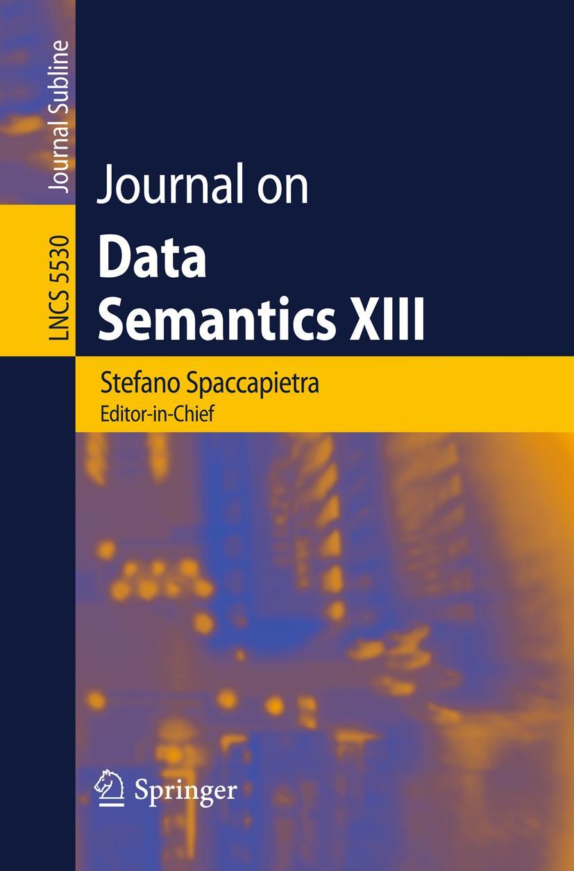 Vorderes Coverbild Journal on Data Semantics XIII