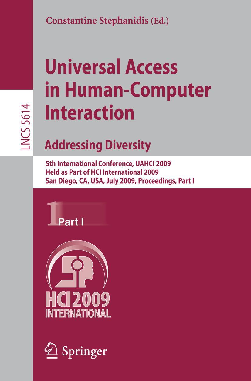 Vorderes Coverbild Universal Access in Human-Computer Interaction. Addressing Diversity