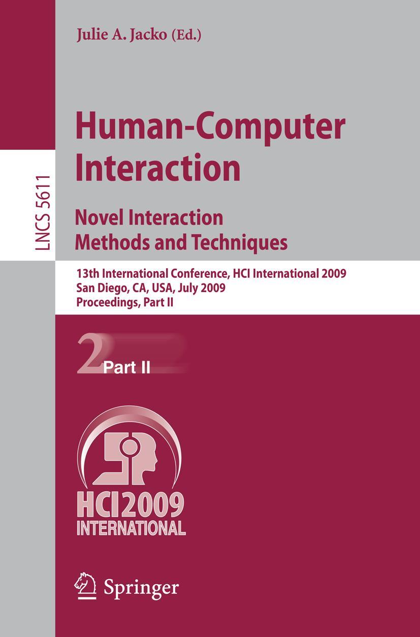 Vorderes Coverbild Human-Computer Interaction. Novel Interaction Methods and Techniques