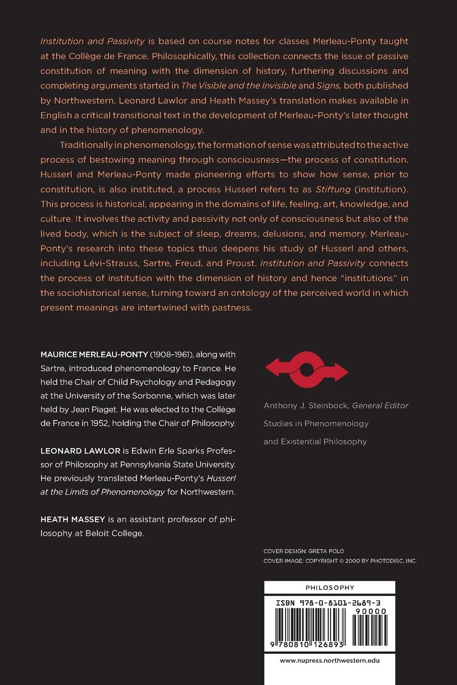 Rückseitencover Institution and Passivity