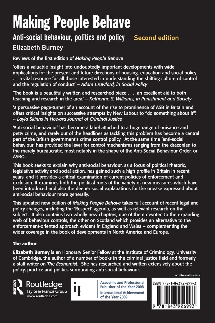 Rückseitencover Making People Behave