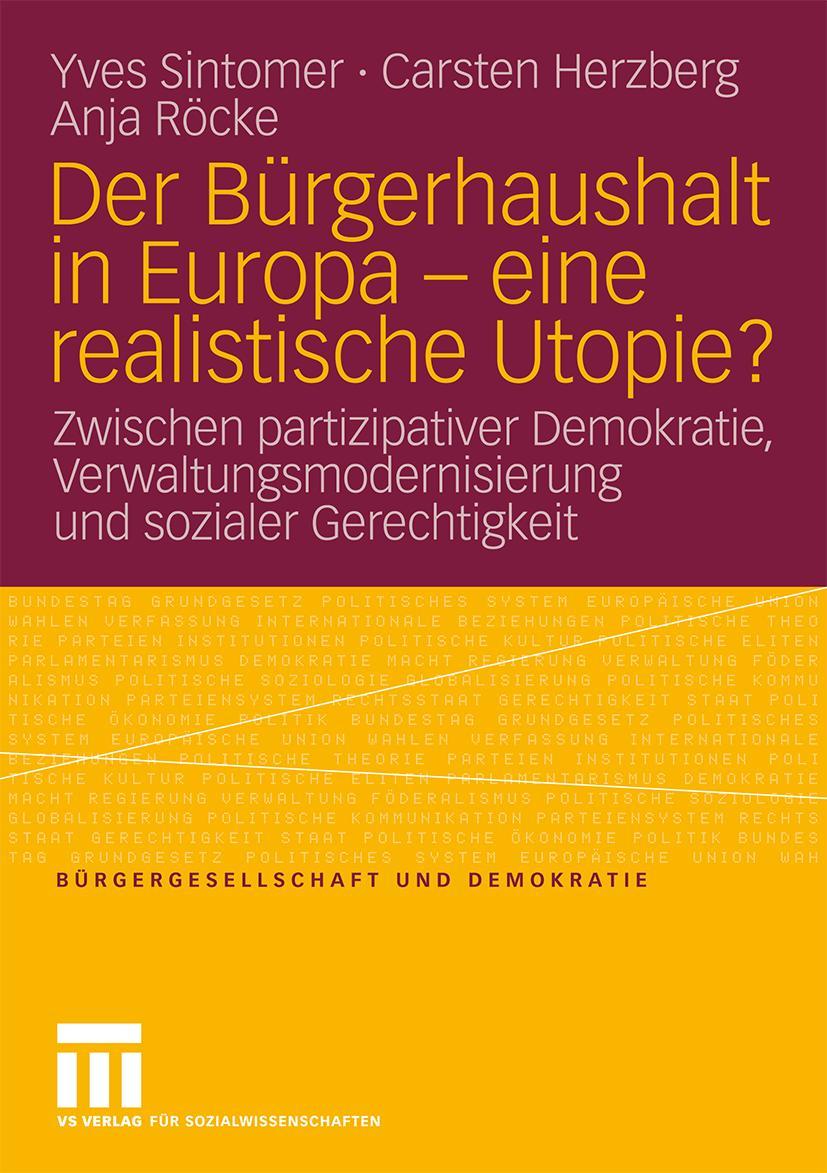 Vorderes Coverbild Der Bürgerhaushalt in Europa - eine realistische Utopie?