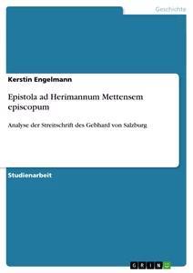 Vorderes Coverbild Epistola ad Herimannum Mettensem episcopum