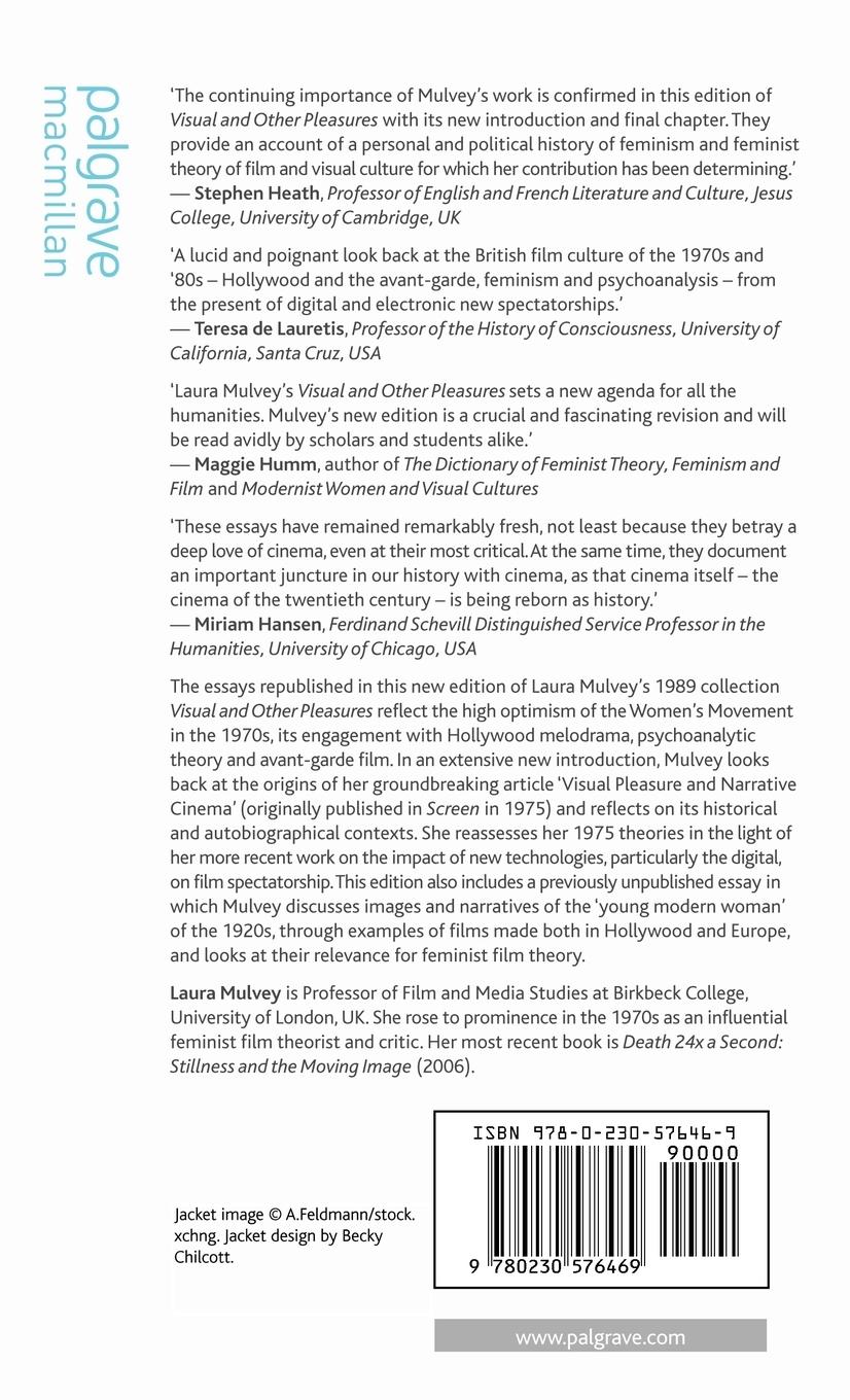 Rückseitencover Visual and Other Pleasures