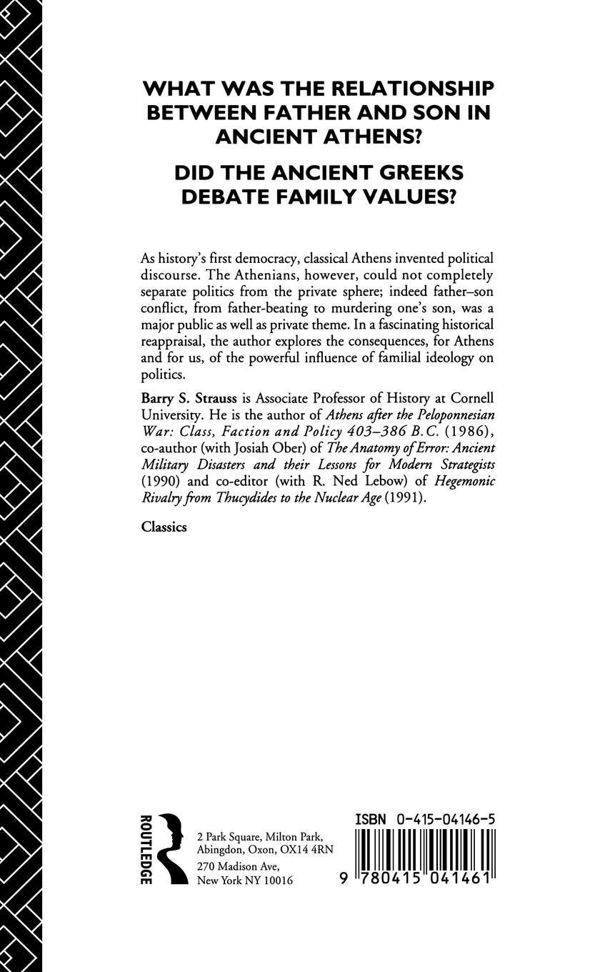 Rückseitencover Fathers and Sons in Athens