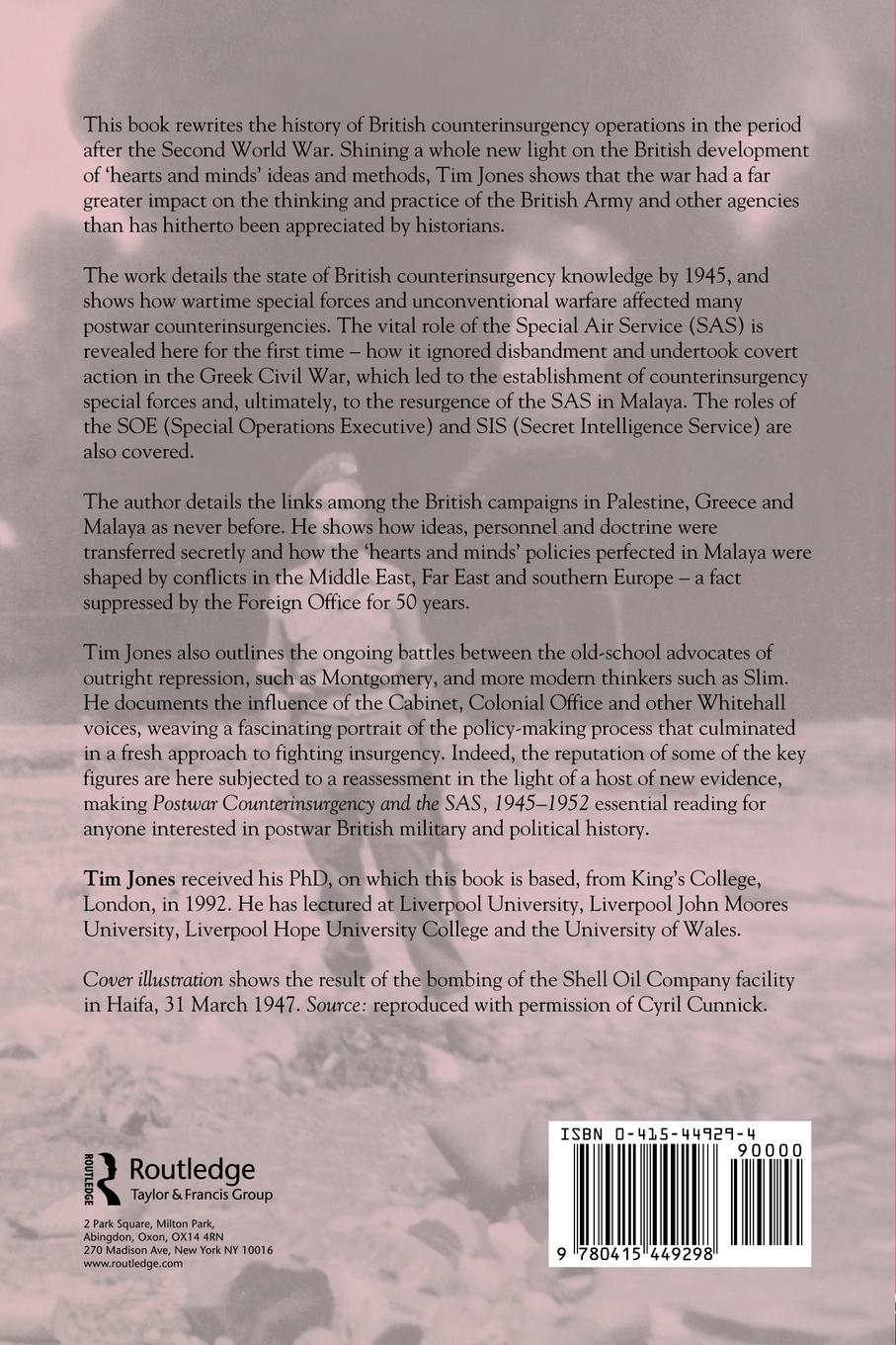 Rückseitencover Post-war Counterinsurgency and the SAS, 1945-1952