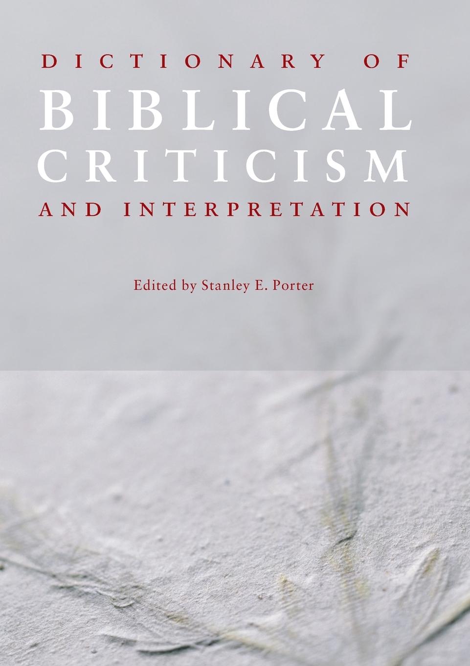 Vorderes Coverbild Dictionary of Biblical Criticism and Interpretation