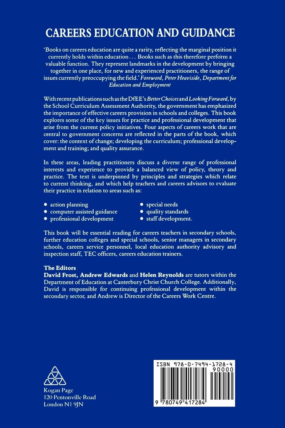 Rückseitencover Careers Education and Guidance