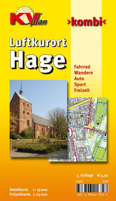 Vorderes Coverbild Hage, KVplan, Radkarte/Freizeitkarte/Stadtplan, 1:25.000 / 1:15.000