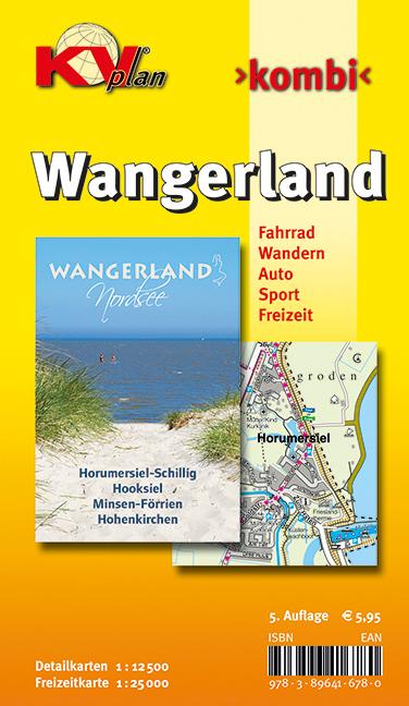 Vorderes Coverbild Wangerland (Horumersiel-Schillig, Hooksiel, Minsen-Förrien, Hohenkirchen), KVplan, Radkarte/Freizeitkarte/Stadtplan, 1:25.000 / 1:12.500