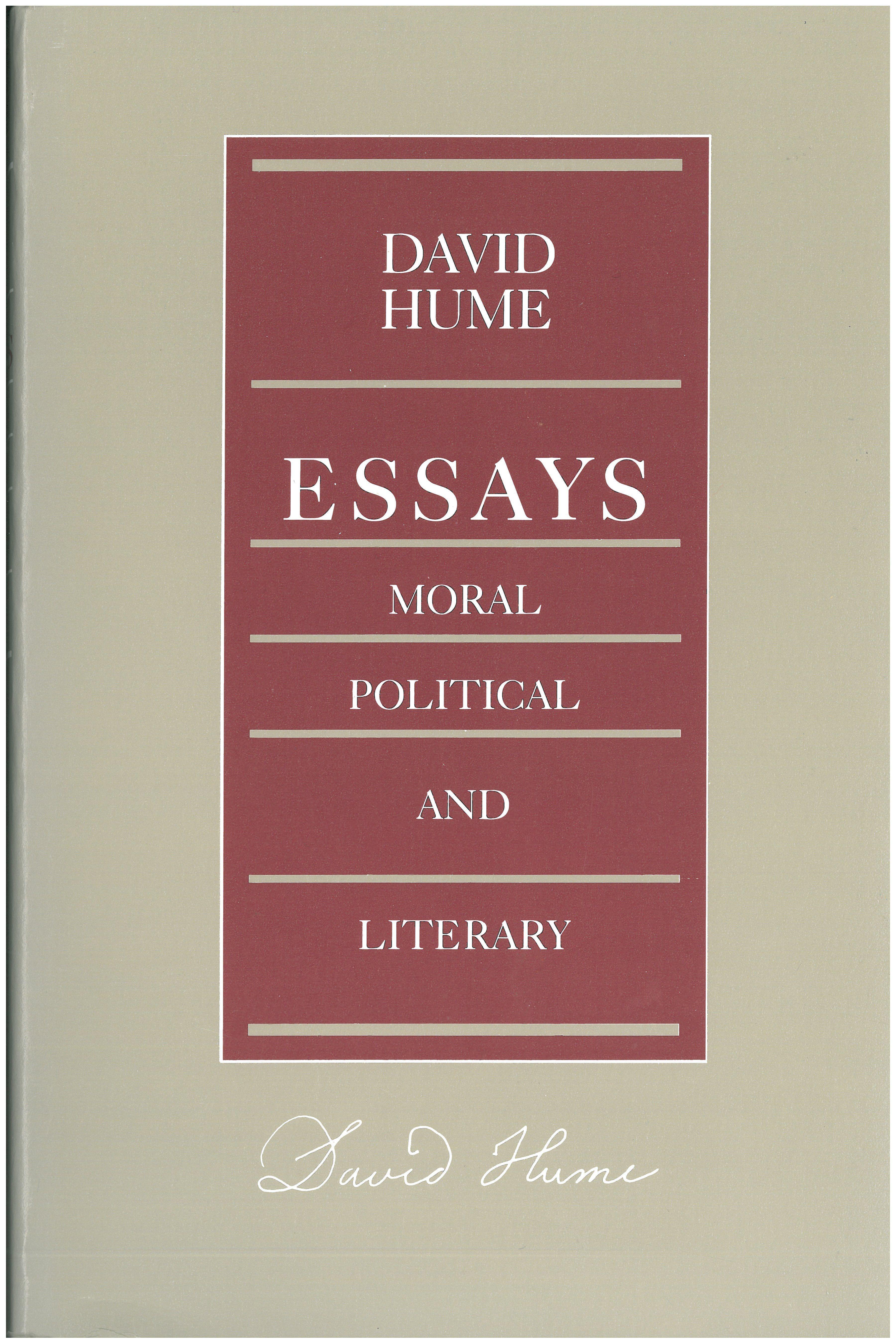 Vorderes Coverbild Essays: Moral, Political, and Literary