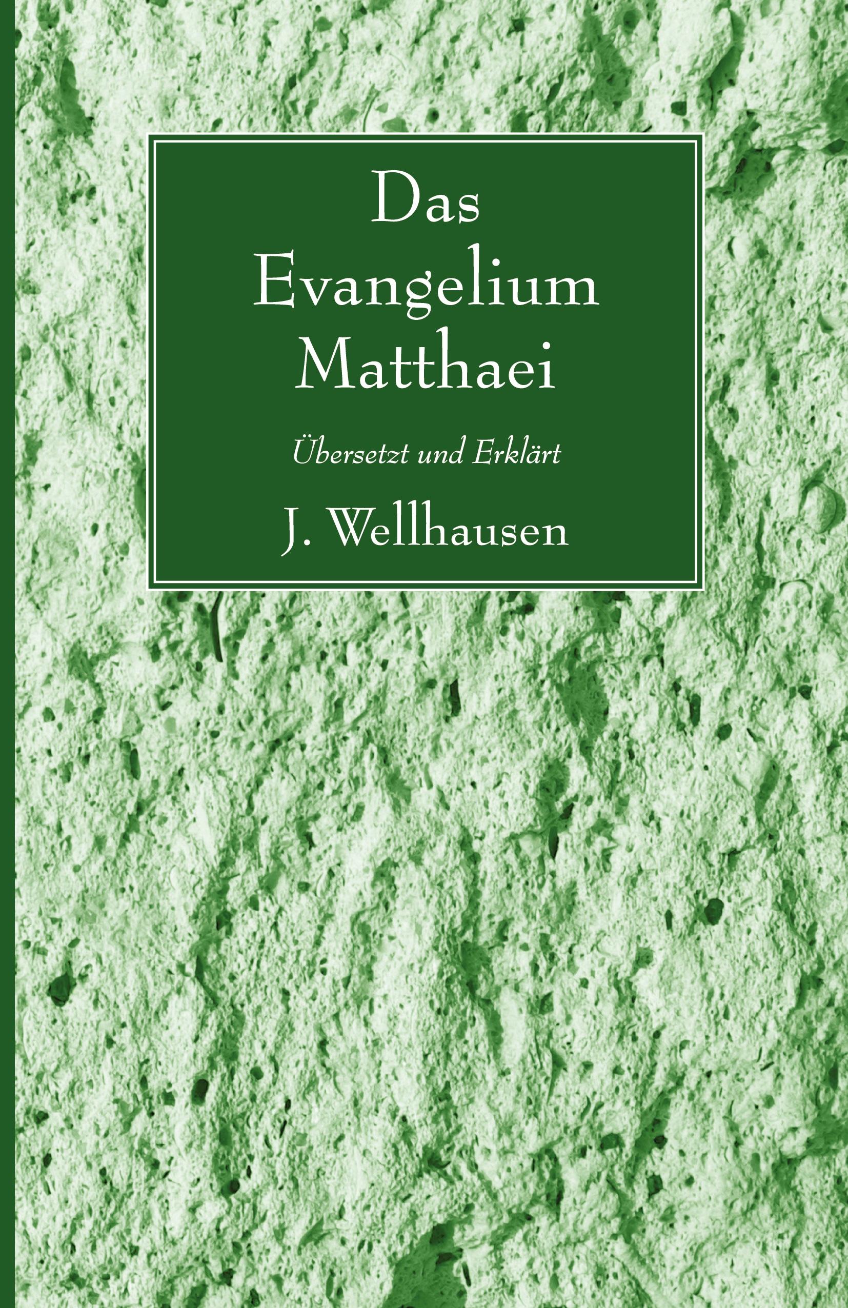 Vorderes Coverbild Das Evangelium Matthaei