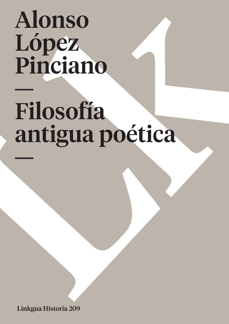 Vorderes Coverbild Filosofía antigua poética