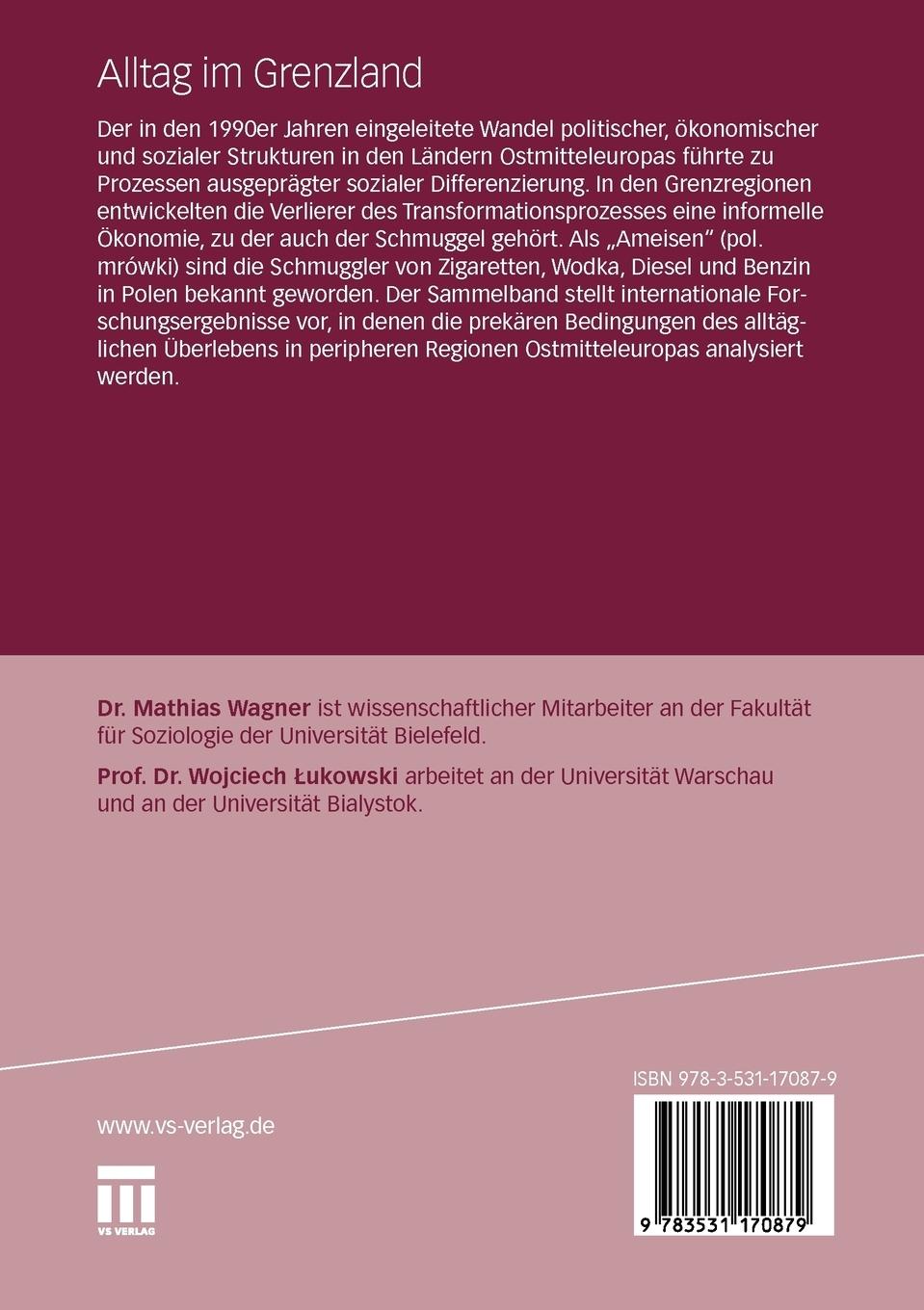 Rückseitencover Alltag im Grenzland