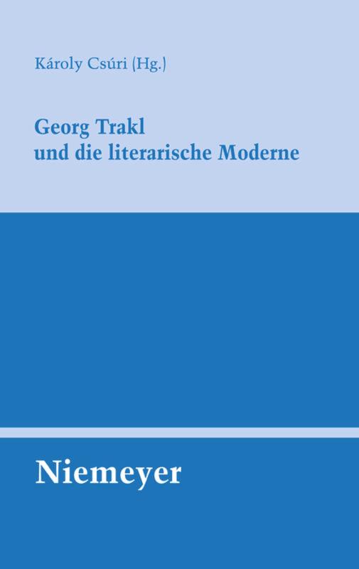 Vorderes Coverbild Georg Trakl und die literarische Moderne