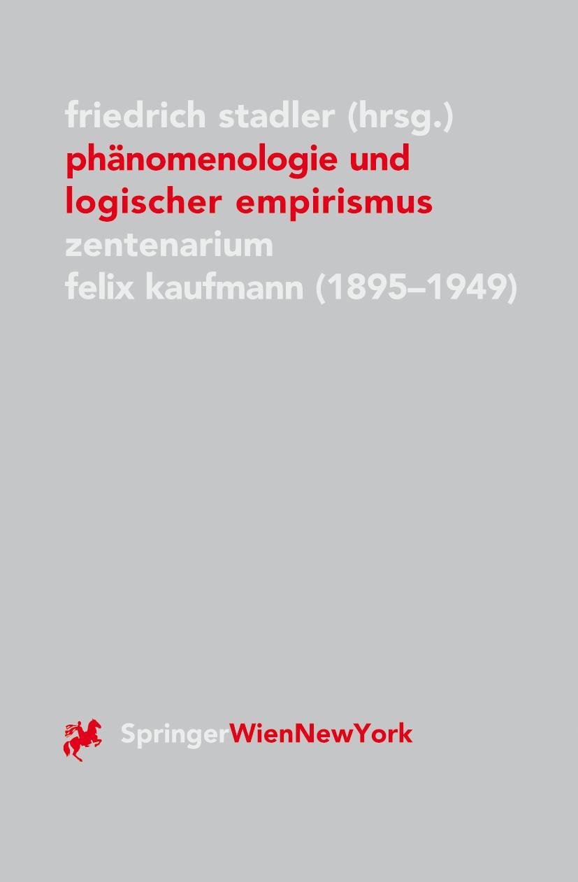 Vorderes Coverbild Phänomenologie und logischer Empirismus