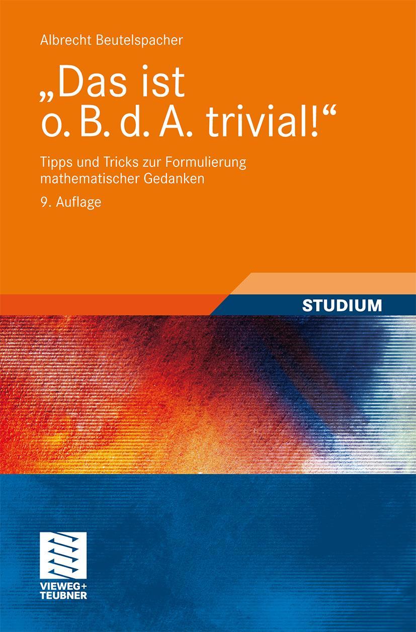Vorderes Coverbild "Das ist o. B. d. A. trivial!"
