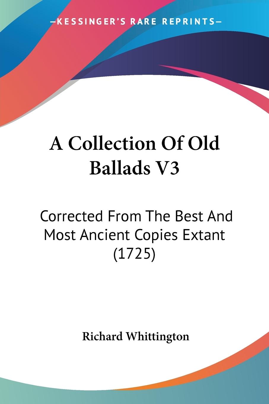 Vorderes Coverbild A Collection Of Old Ballads V3