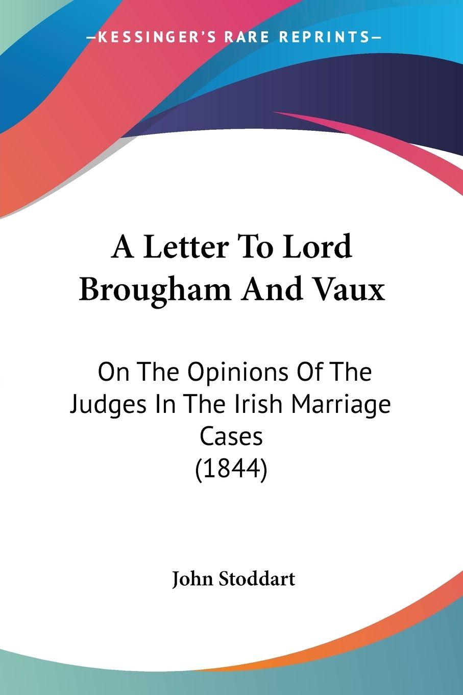 Vorderes Coverbild A Letter To Lord Brougham And Vaux