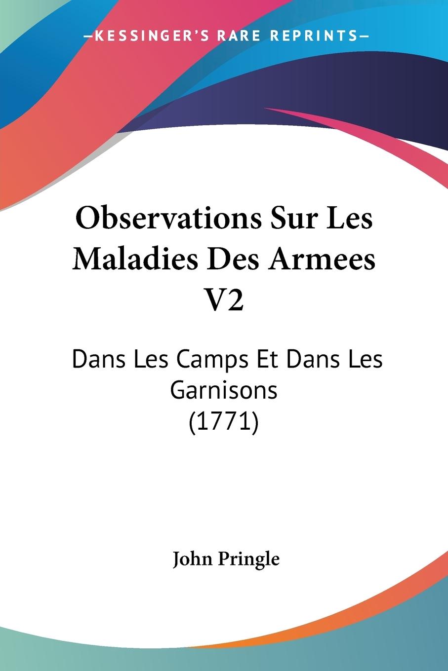 Vorderes Coverbild Observations Sur Les Maladies Des Armees V2