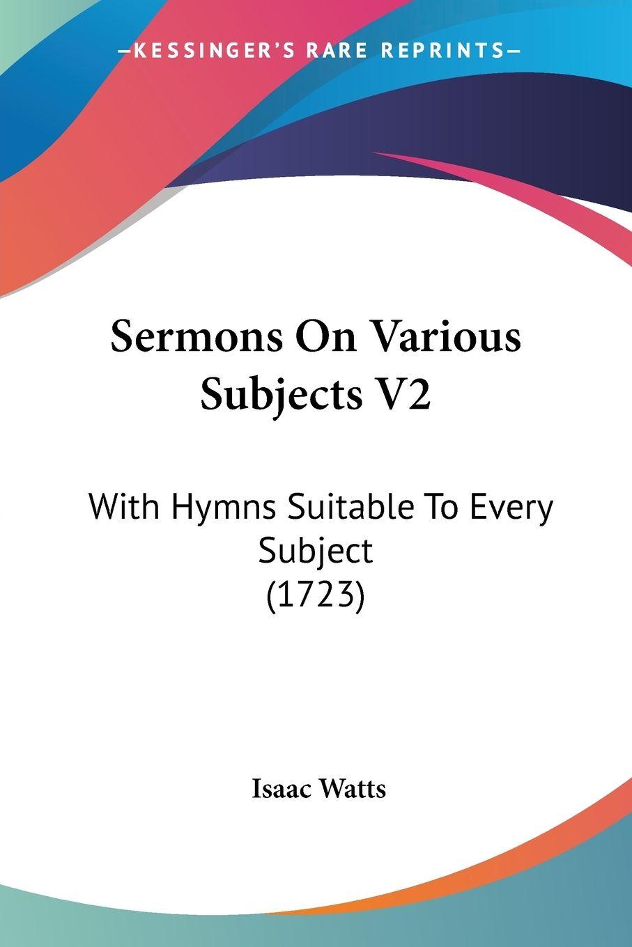 Vorderes Coverbild Sermons On Various Subjects V2