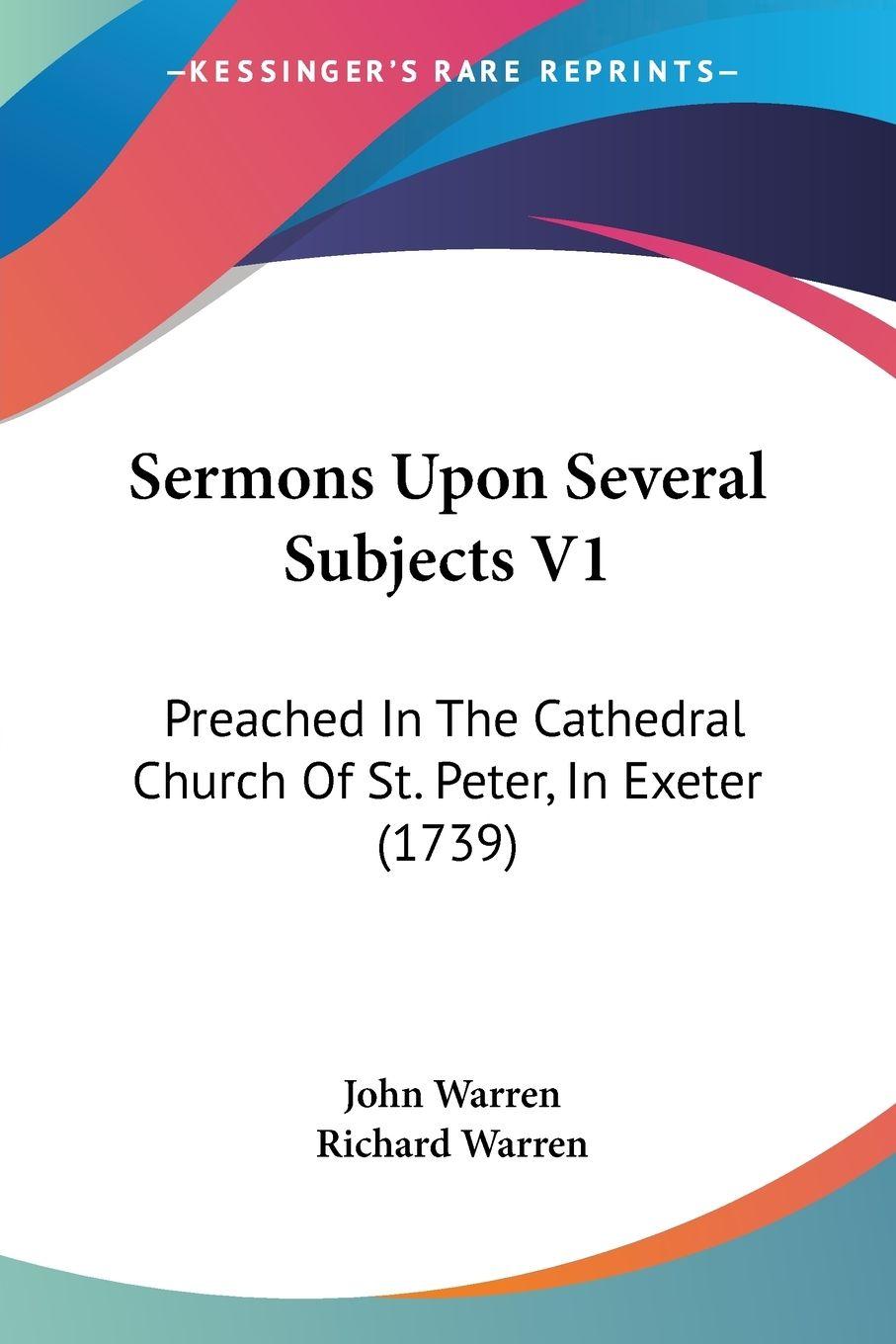 Vorderes Coverbild Sermons Upon Several Subjects V1