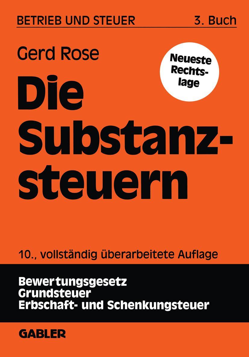 Vorderes Coverbild Die Substanzsteuern